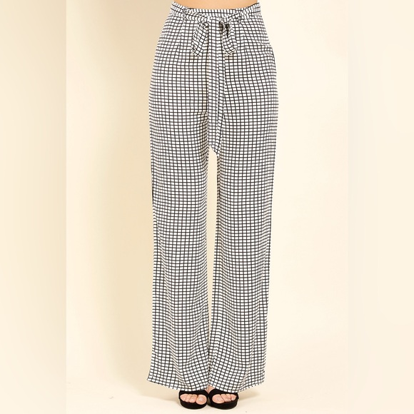 Checkered Ruffle Top & Palazzo Pants Set - Picture 5 of 15